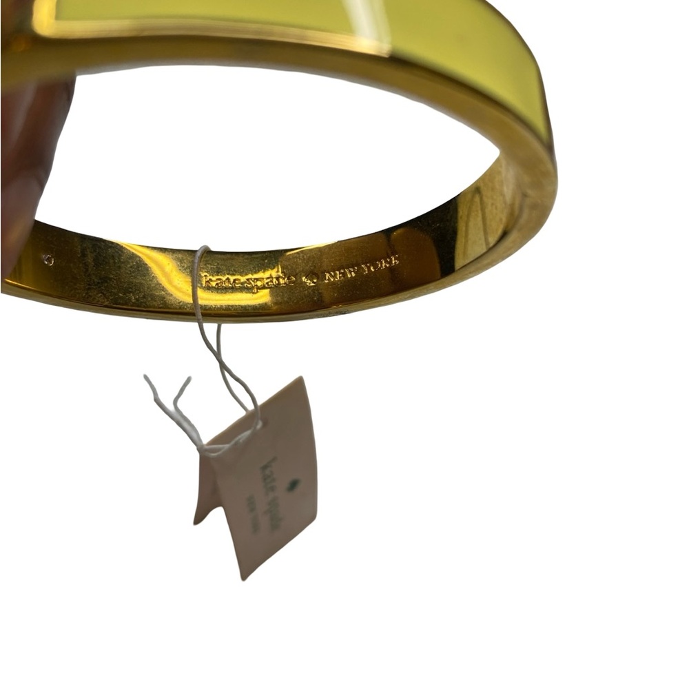 Brand New Kate Spade Gold and Yellow Enamel Bangle - Picture 5 of 7